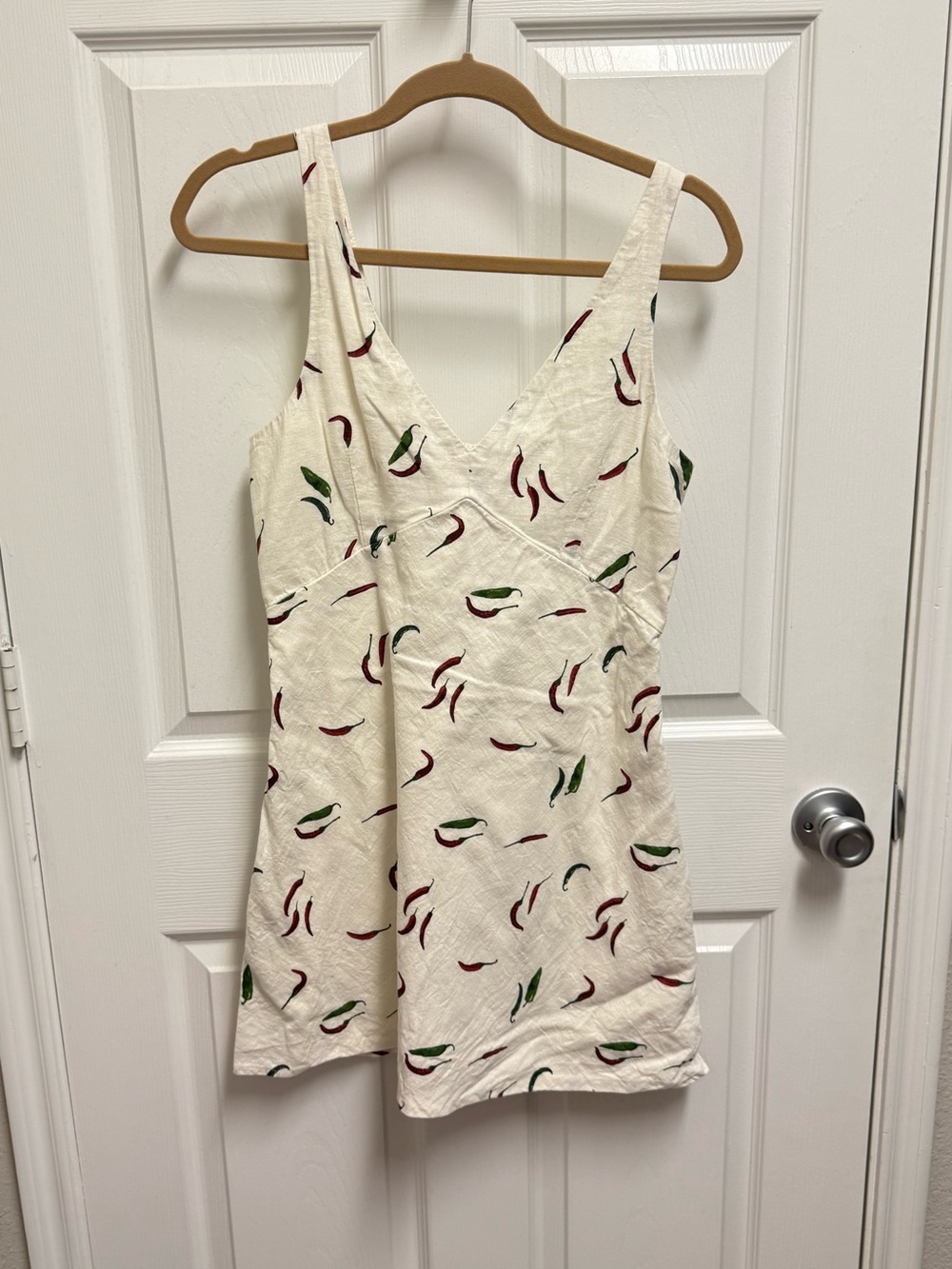 Abercrombie & Fitch Cream Chili Pepper Mini Dress